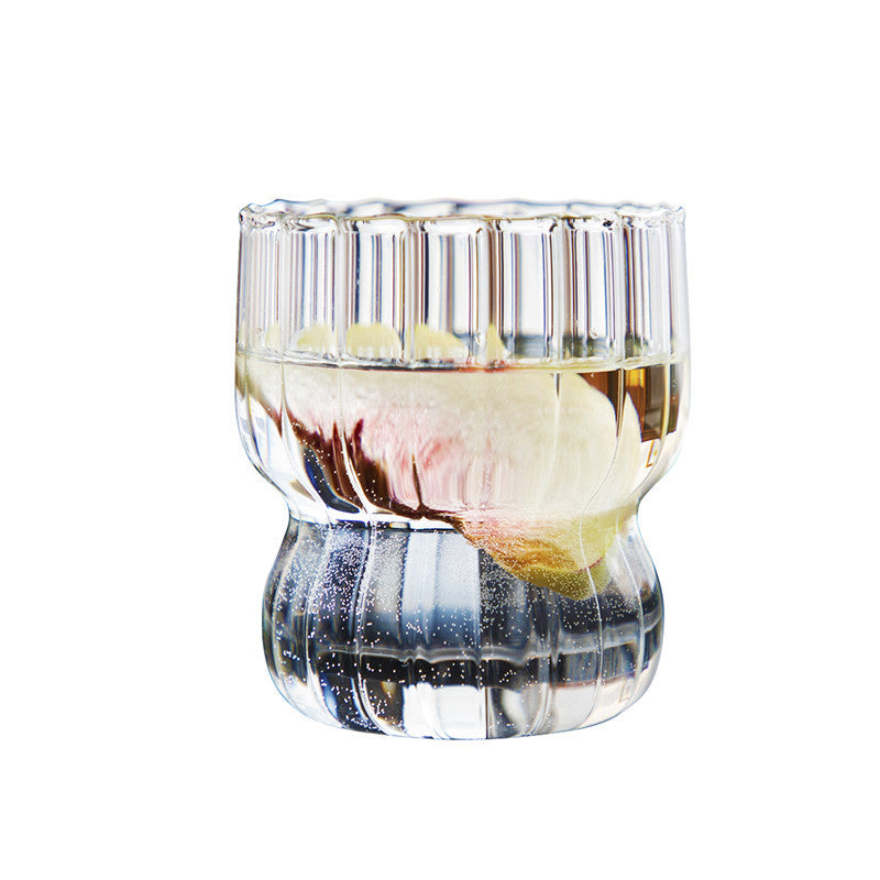 Vertical Grain Glass Cute Chubby Cup