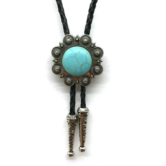 Turquoise Alloy Bolo Tie