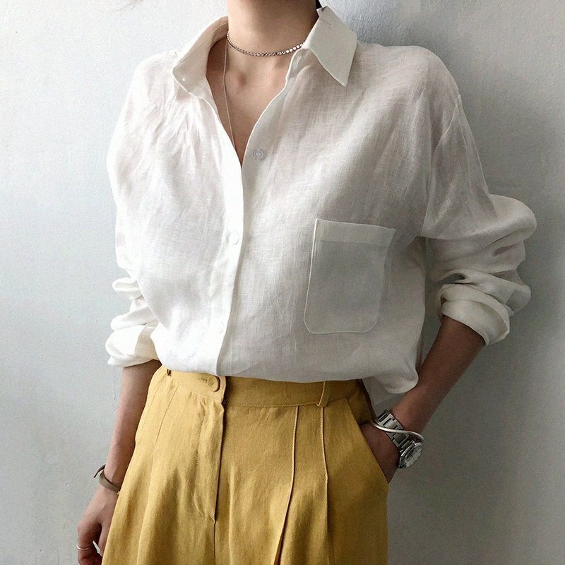 Women's Long-sleeved Shirt For Outer Wear