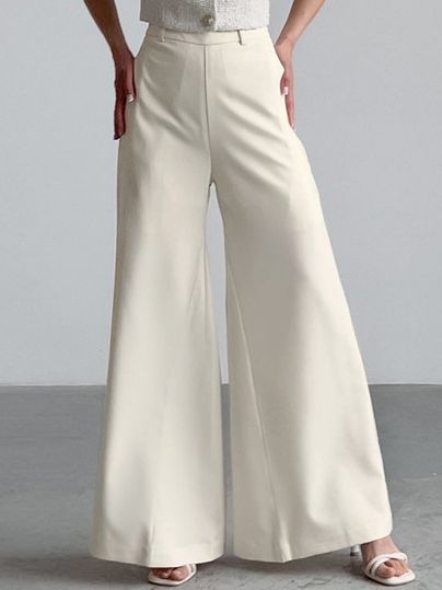 Women's Fashionable Temperamental All-match High Waist Wide Leg Pants