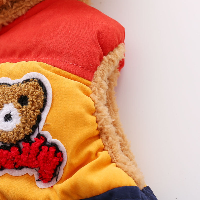 Stitching Cartoon Plus Cashmere Vest Fashion