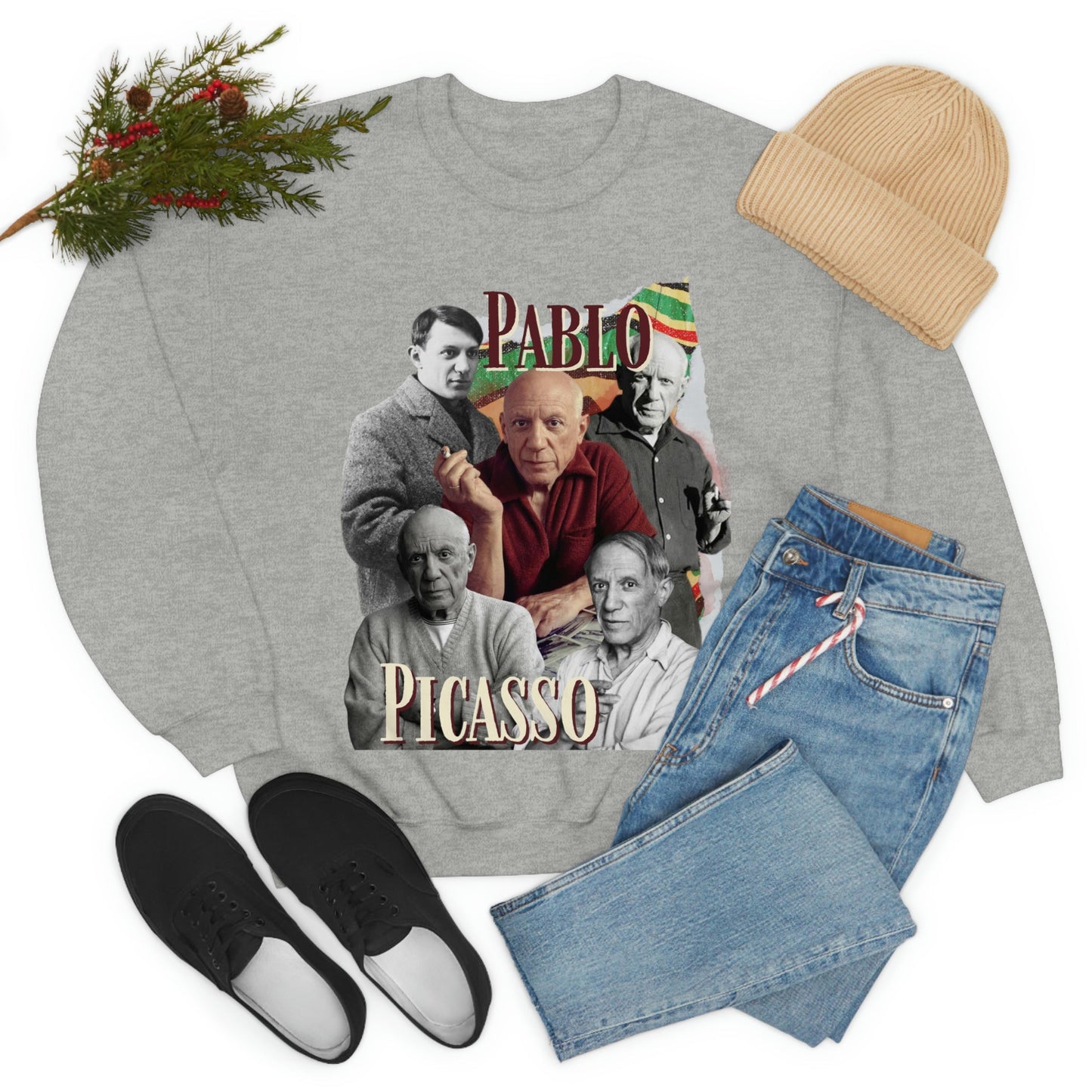 Pablo Picasso Sweatshirt, Y2K Style Bootleg Famous Spanish Artist Fan Retro Pullover Crewneck, Artist Gift