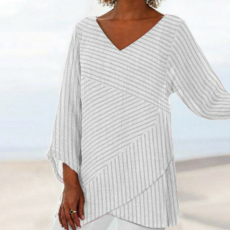 Draped Stripe Top