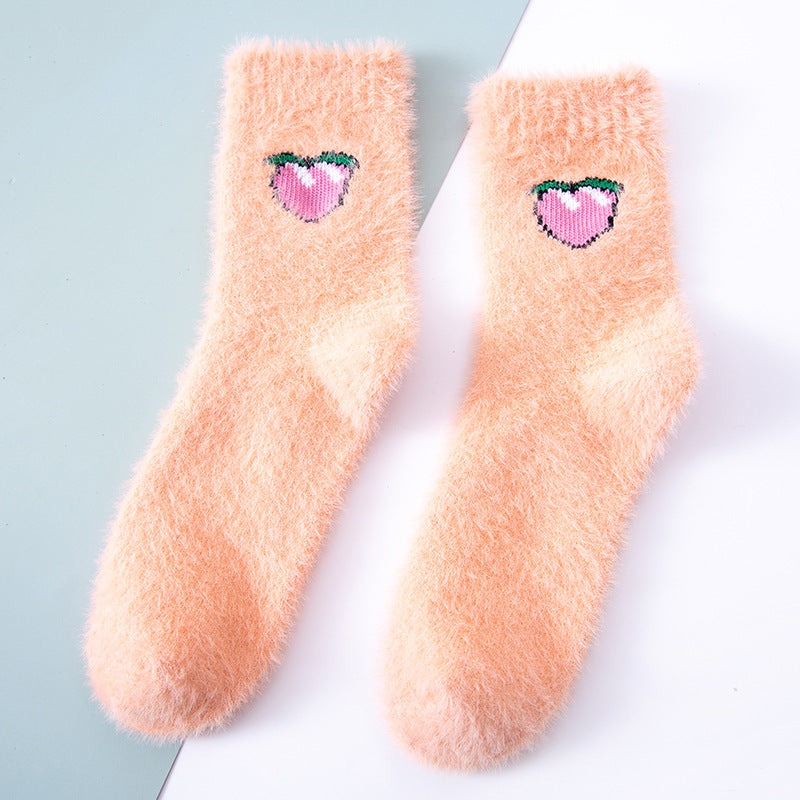 Colorful Mink Velvet Tube Socks