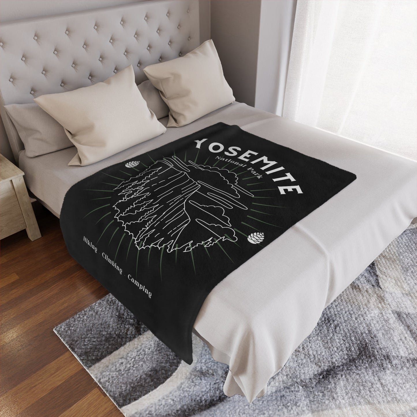 Yosemite National Park Minky Blanket, National Park Blanket, California Parks Blanket