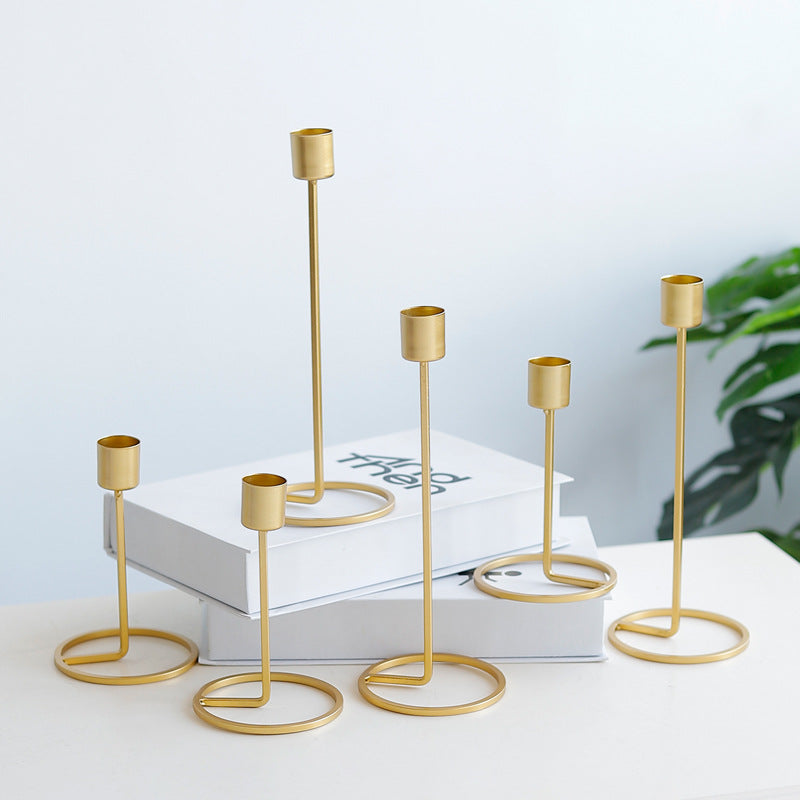 Nordic Gold Iron Candlestick