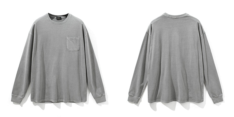 Men Basic Pocket Long Sleeve Tee