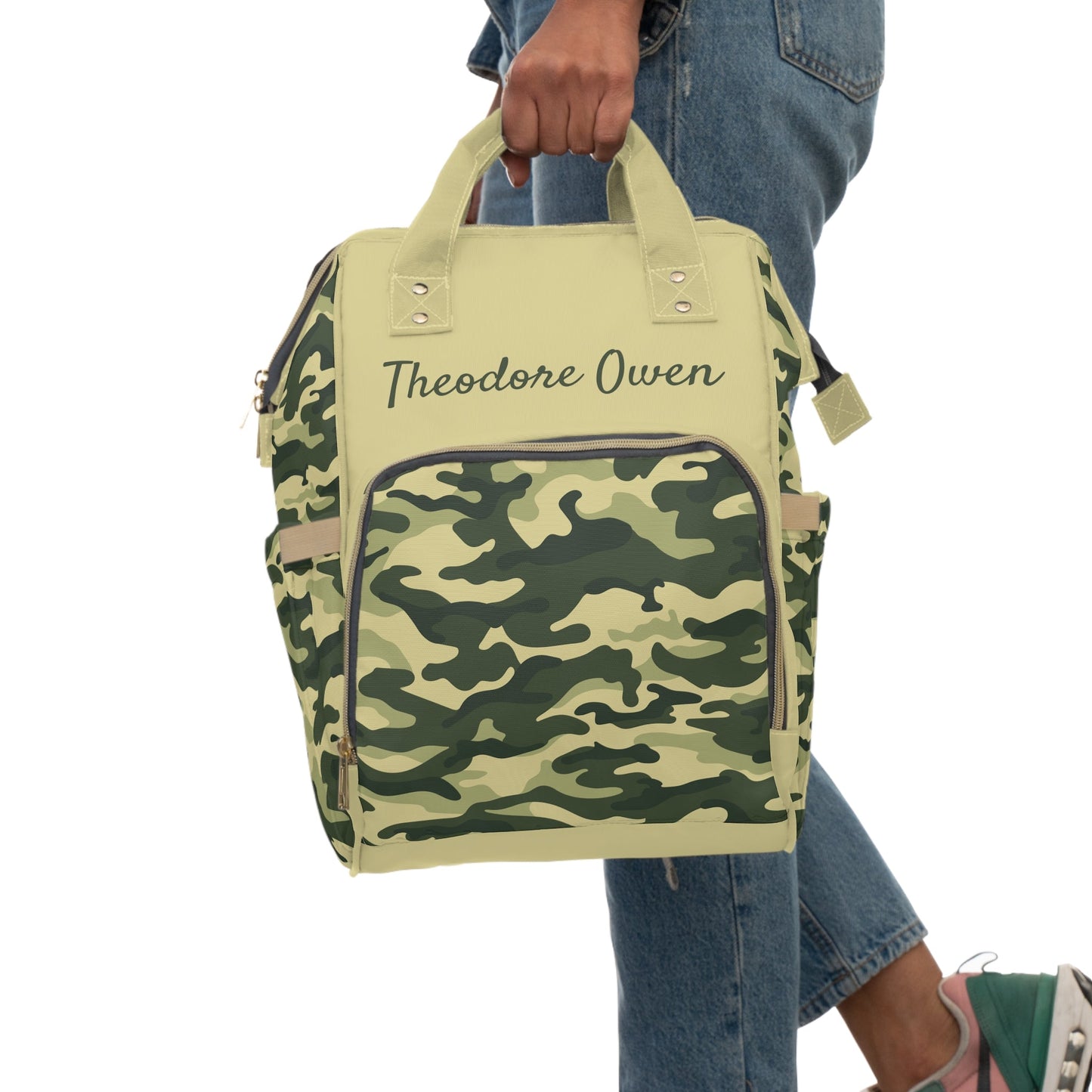 Personalized Camo Boys Multifunctional Diaper Backpack, Newborn Gift, Baby Shower Gift, Baby Diaper Bag Nappy Stroller Bag