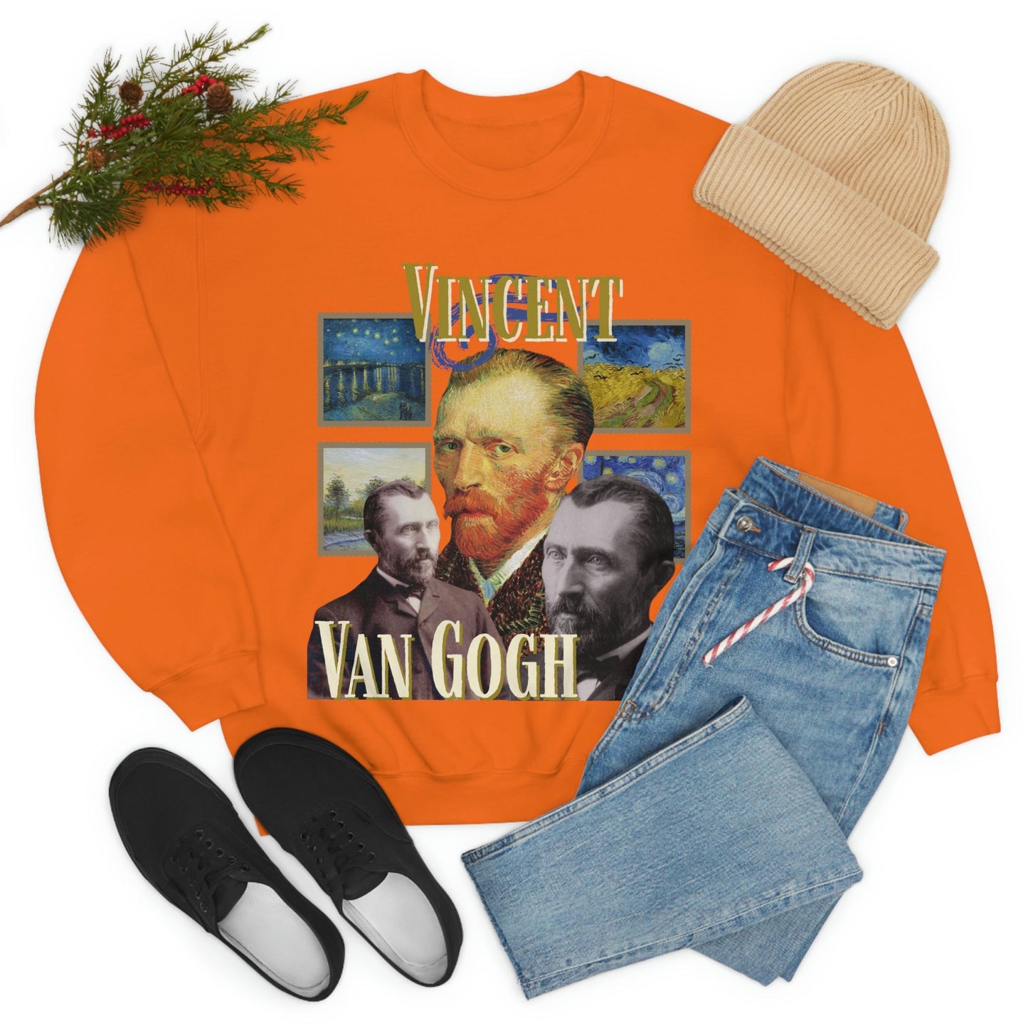 Vincent Van Gogh Sweatshirt, Y2K Style Bootleg Famous Post-Impressionish Artist Fan Retro Pullover Crewneck, Artist Gift