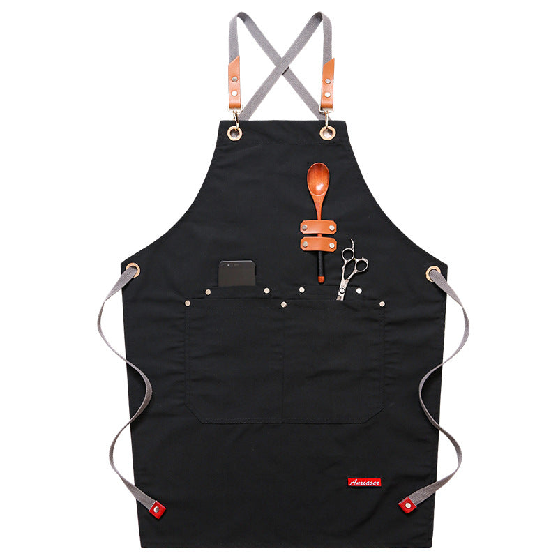 Household/Hair Stylist/Baking Men's And Women's Restaurant Denim Overalls Apron