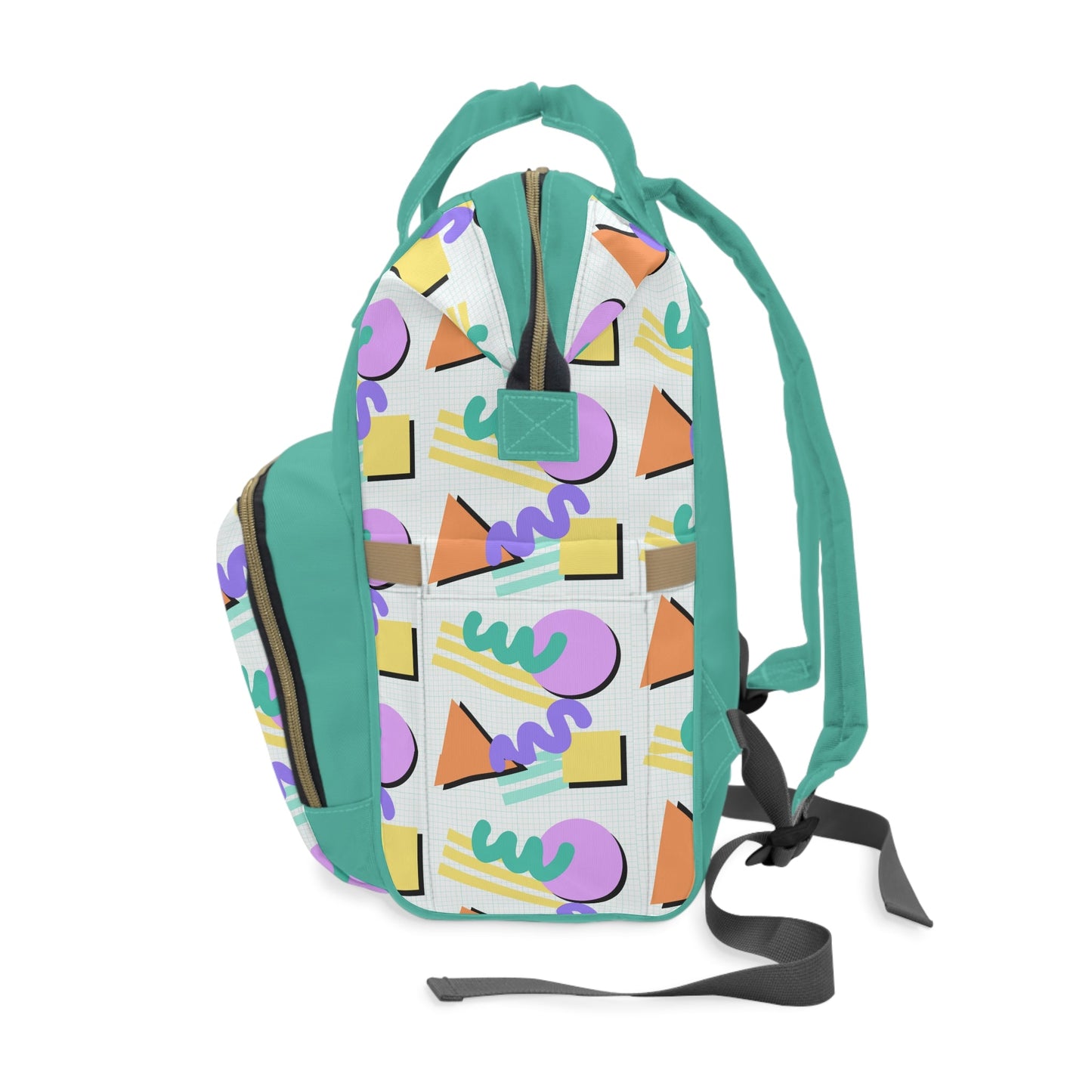 Personalized 90's Inspired Pattern Multifunctional Diaper Backpack, Newborn Gift, Baby Shower Gift, 90s Backpack