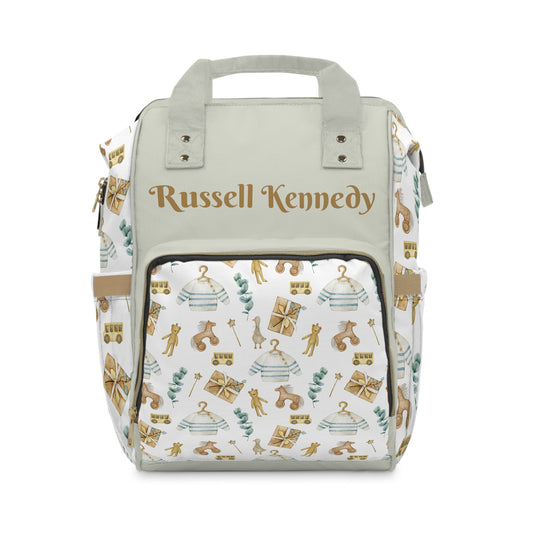 Personalized Baby Boy Pattern Multifunctional Diaper Backpack, Newborn Gift, Baby Shower Gift, Toy Themed Babyshower