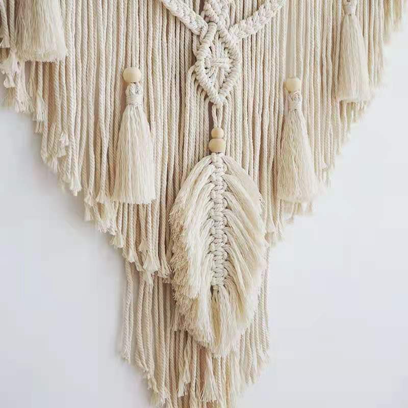 Nordic Bohemian Lace Fringe Handwoven Tapestry