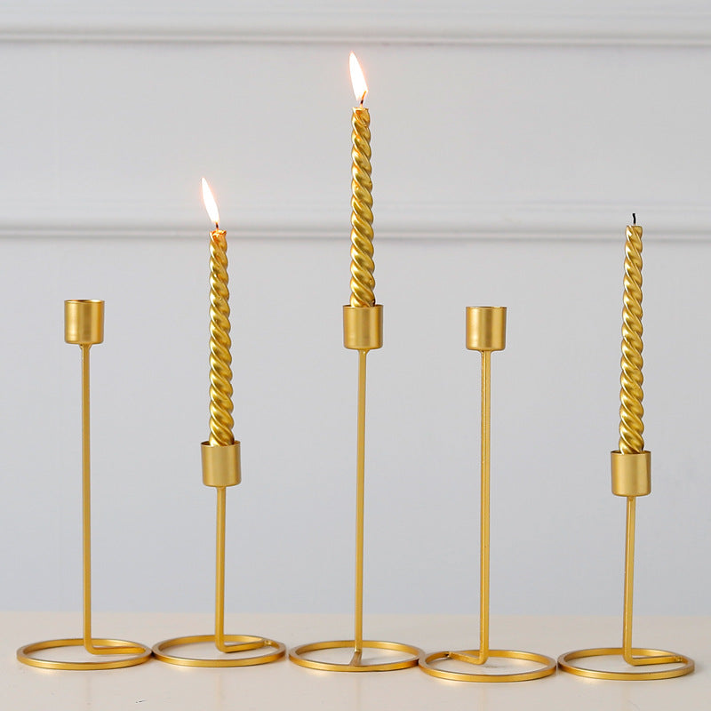 Nordic Gold Iron Candlestick