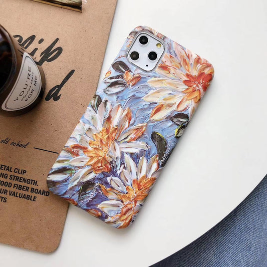 Oil Painting Flower Phone Case Silicone