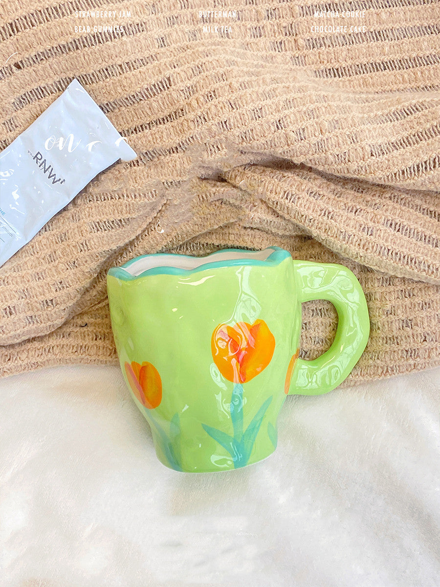 Large Capacity Household Tulip Mug