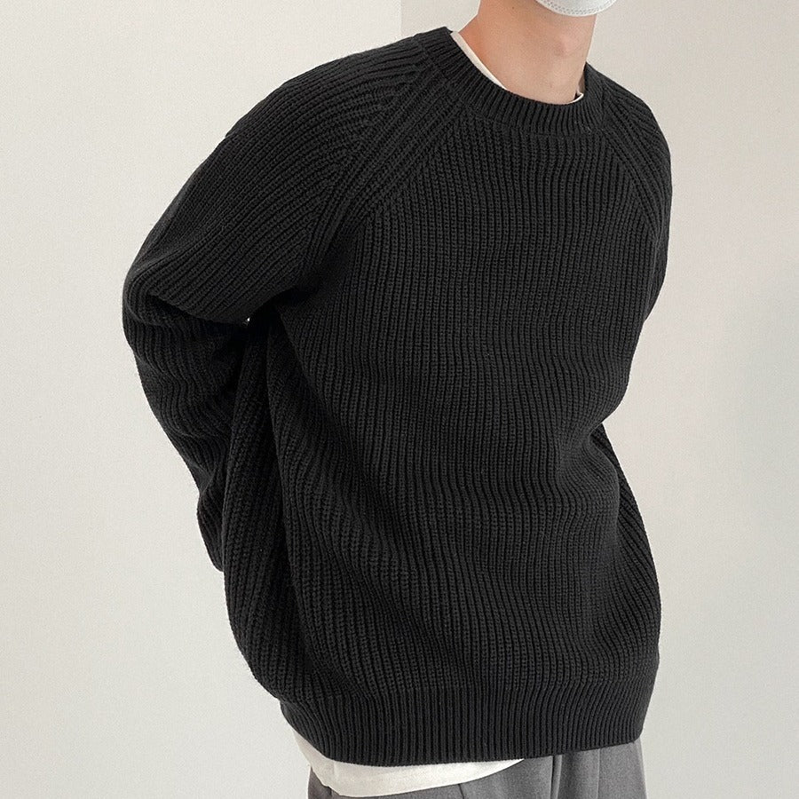 Sweater Men's Loose And Lazy Style All-matching Pullover Thickened Sweater