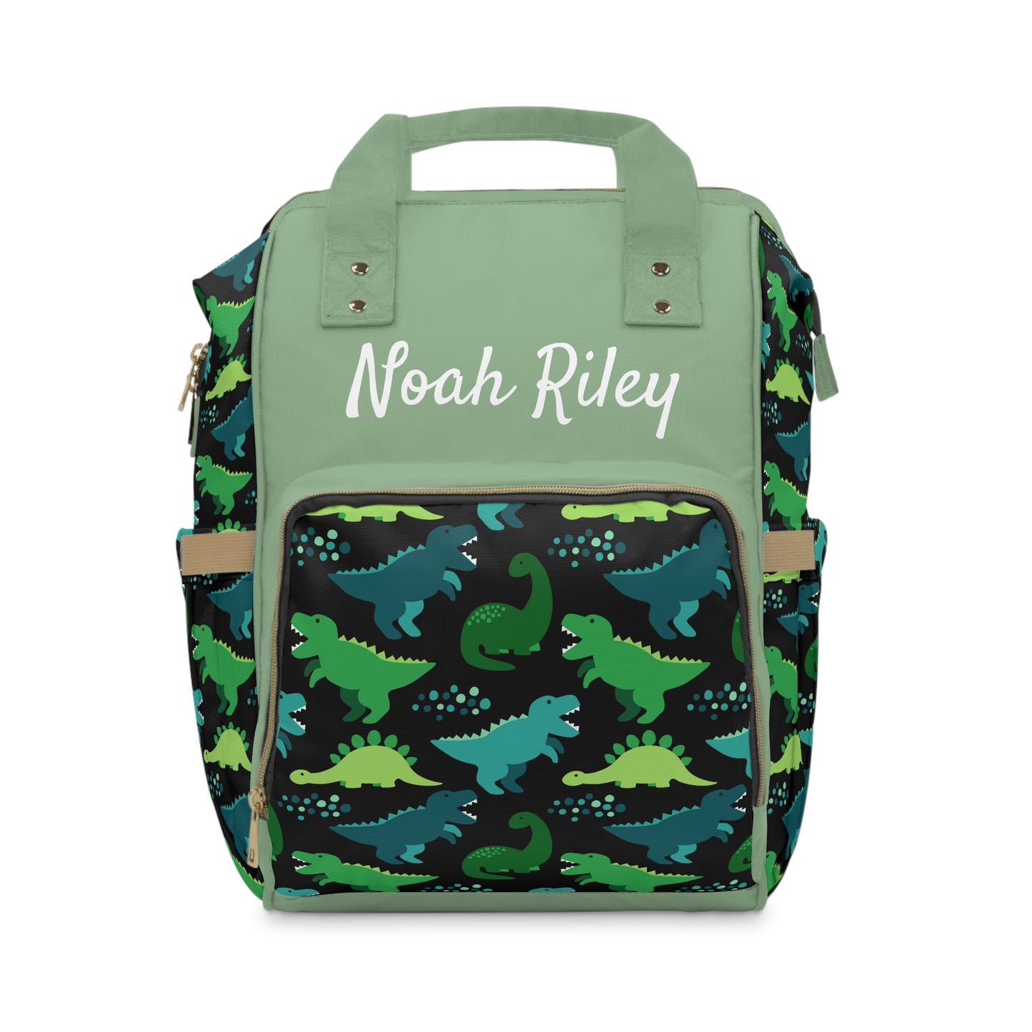 Personalized Dinosaur Pattern Multifunctional Diaper Backpack, Newborn Gift, Baby Shower Gift, Dino Themed Babyshower