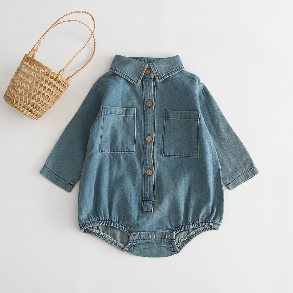 Baby Kids Fall Denim Jumpsuit