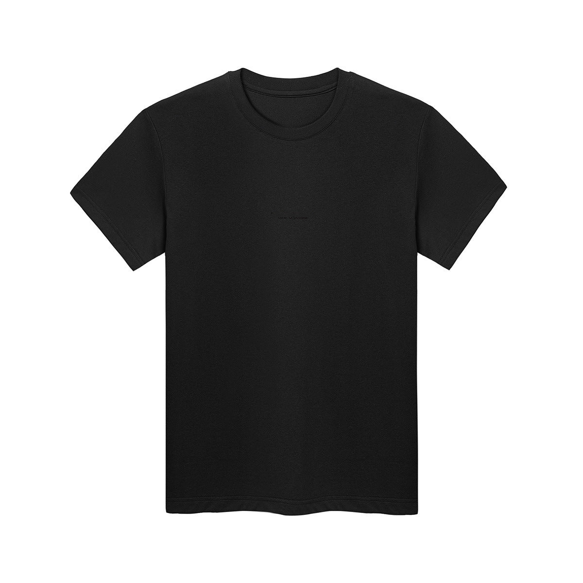 Round Neck Cotton Blend Solid Color Drop Shoulder Loose Bottoming Shirt