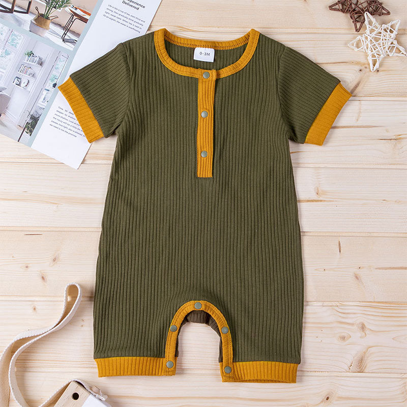 New Baby Short-sleeved Romper Casual Baby Boxer Jumpsuit