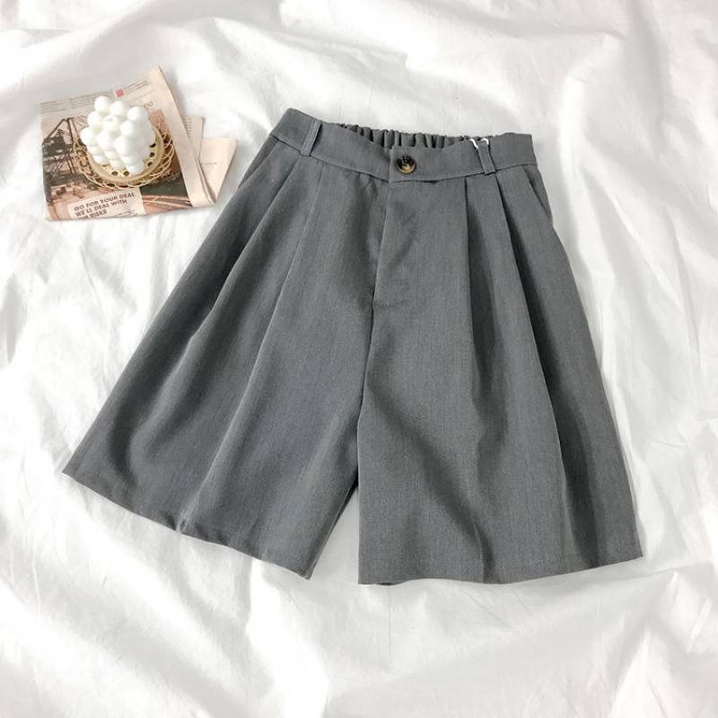 Gray Suit Pants Women's Summer Thin Section Pants Straight