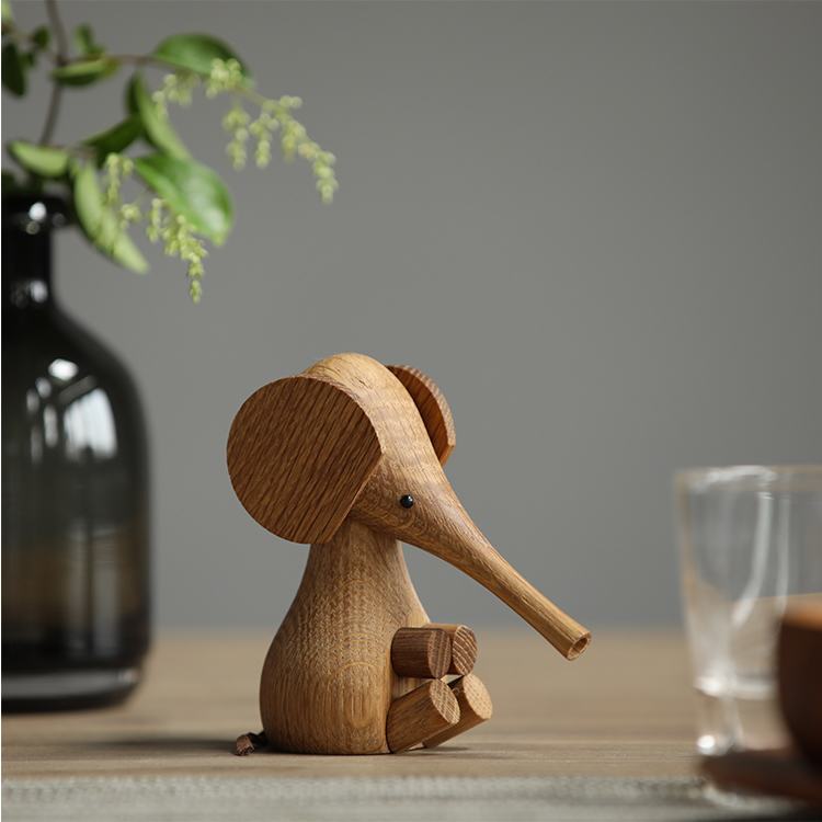 Solid Wood Pendant Elephant Decor