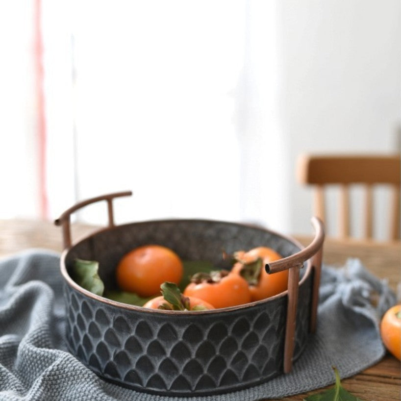 Retro Iron Storage Basket Craftsmanship