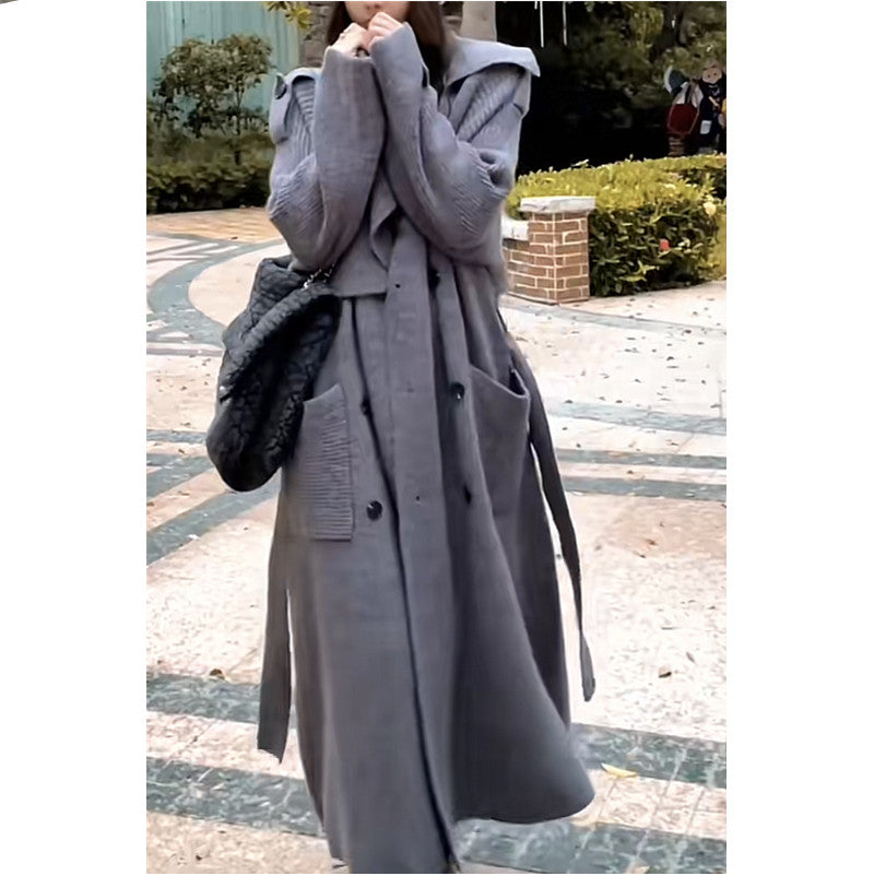 Women's Fashion Loose Heavy Duty Longline Woolen Jacket