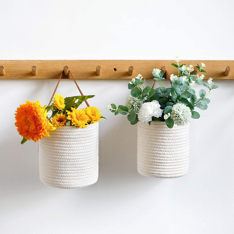 Rattan Wall Hanging Handmade Woven Hanging Basket