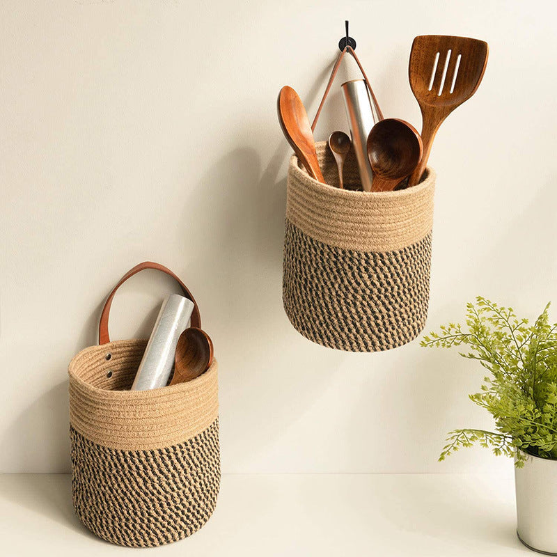 Rattan Wall Hanging Handmade Woven Hanging Basket