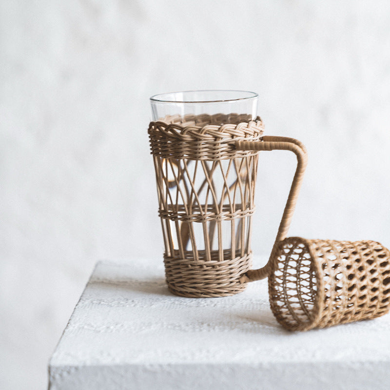 Rattan Woven Cup Set Cup Gift