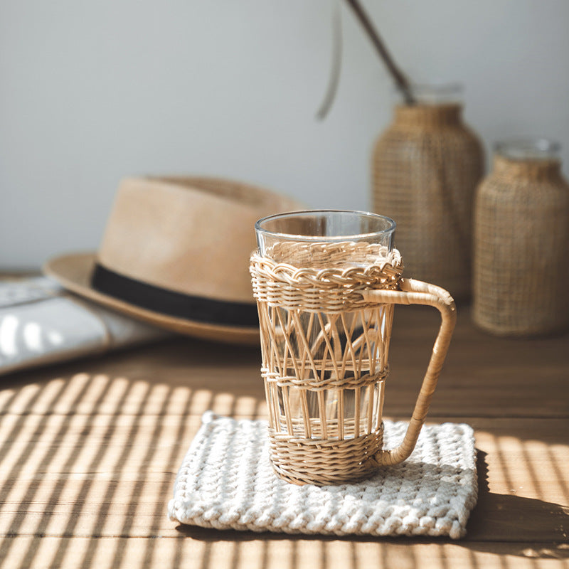 Rattan Woven Cup Set Cup Gift