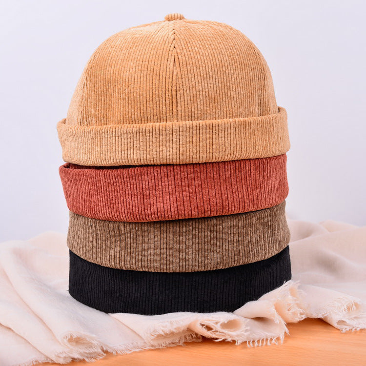 Female Personality Fall Winter Leisure Yuppie Corduroy Landlord Hat