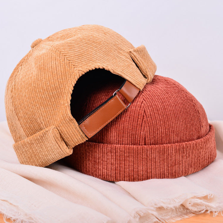 Female Personality Fall Winter Leisure Yuppie Corduroy Landlord Hat