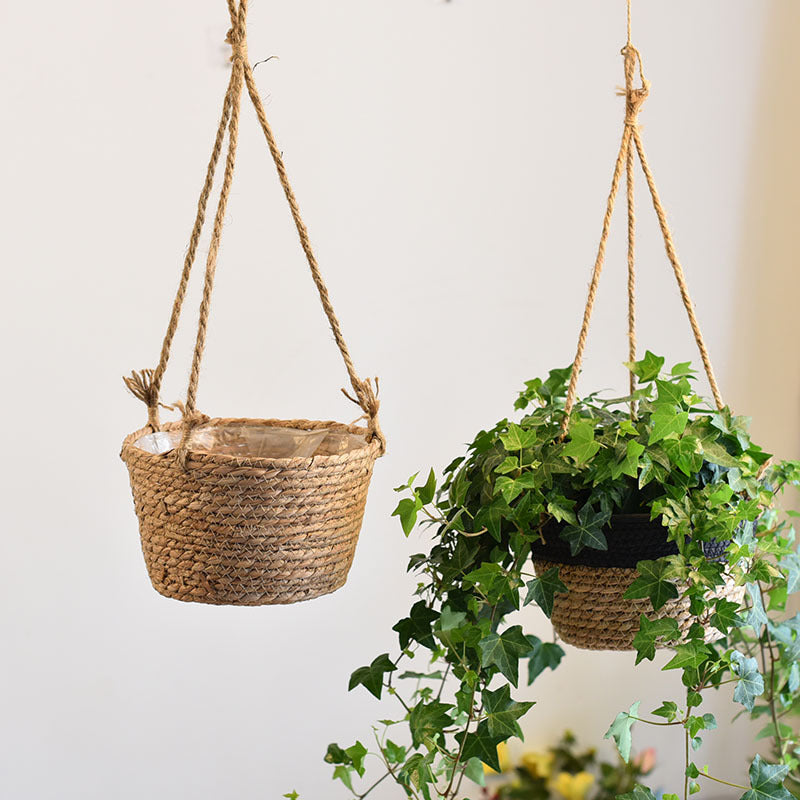 Straw Hanging Baskets, Flower Baskets, Woven Flower Pots, Rattan Baskets,