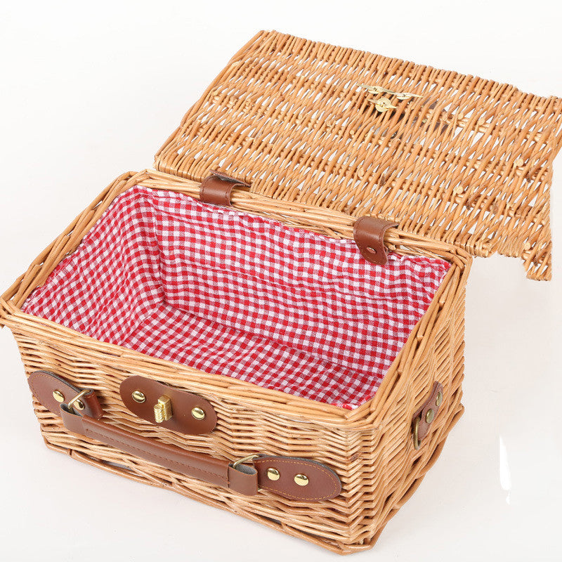 Wicker Storage Box Picnic Picnic Basket