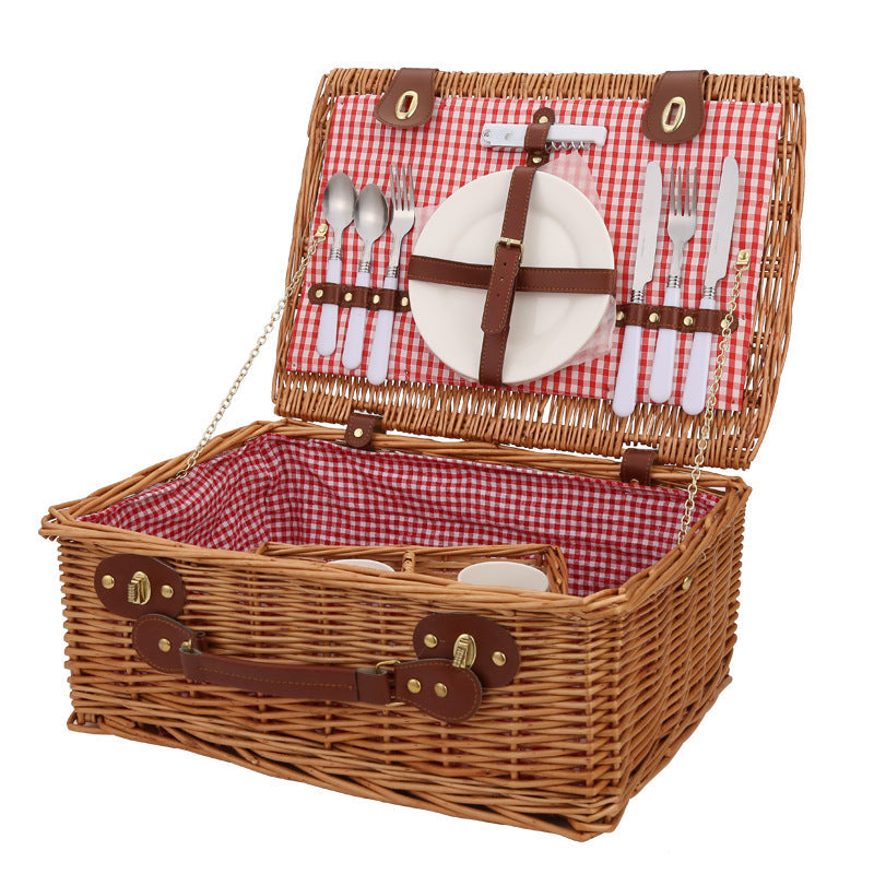 Wicker Storage Box Picnic Picnic Basket