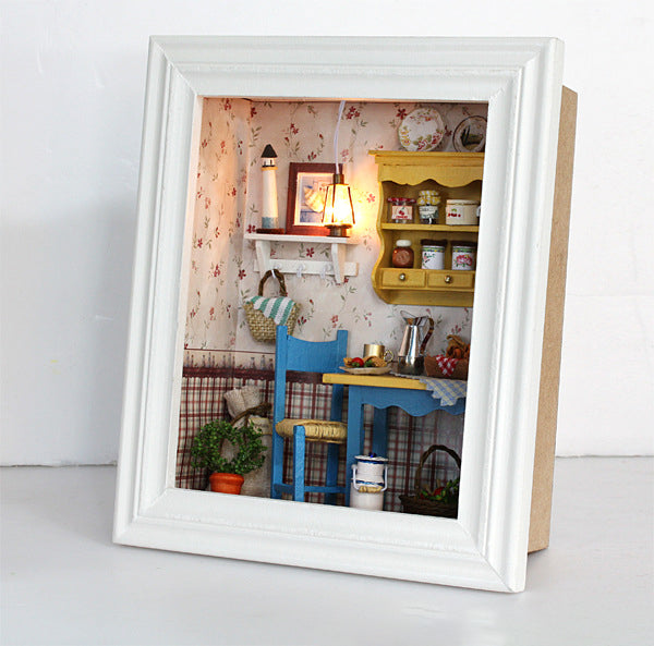 Gift Ideas DIY Miniature Home Hut Framed Box