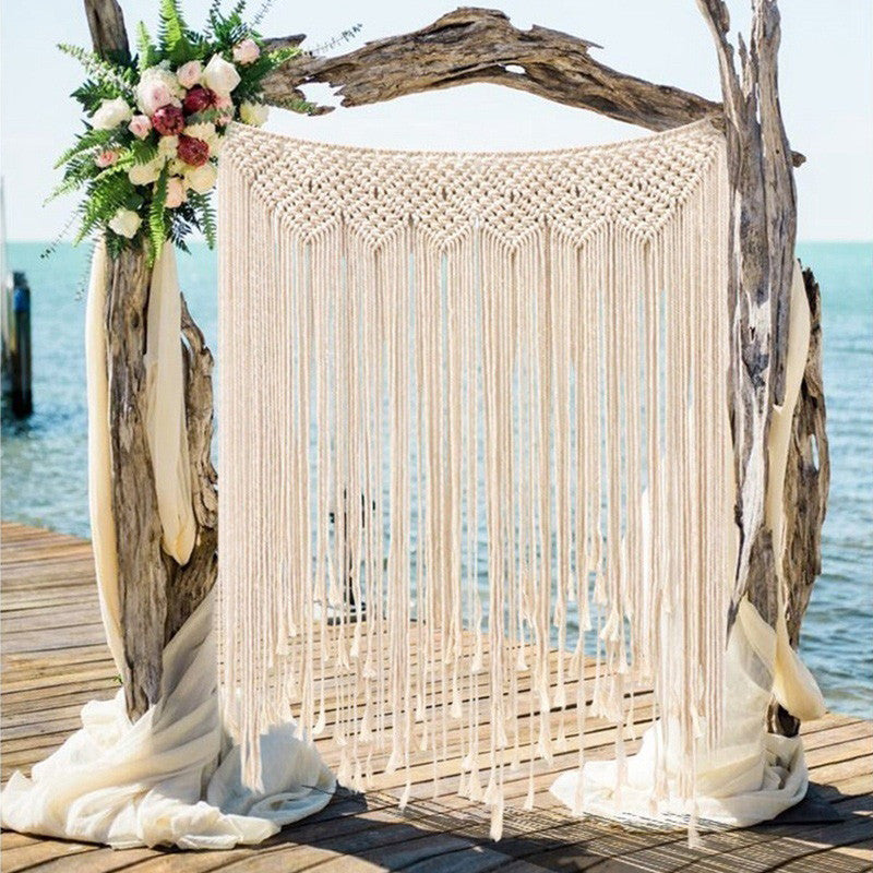 Nordic Boho Wedding Tassel Tapestry