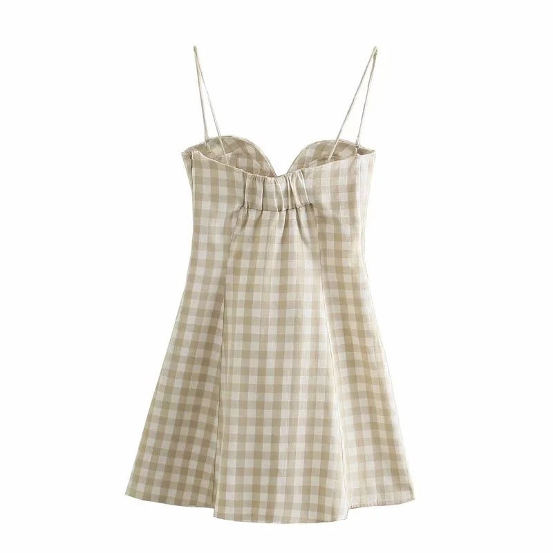 Classic Plaid Mini Spring and Summer Dress