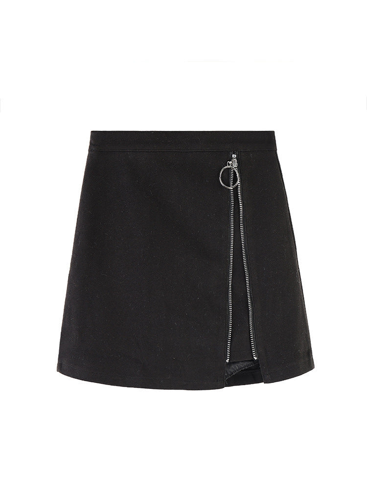 Half-length Skirt Women Autumn and Winter High Waist A-line Skirt