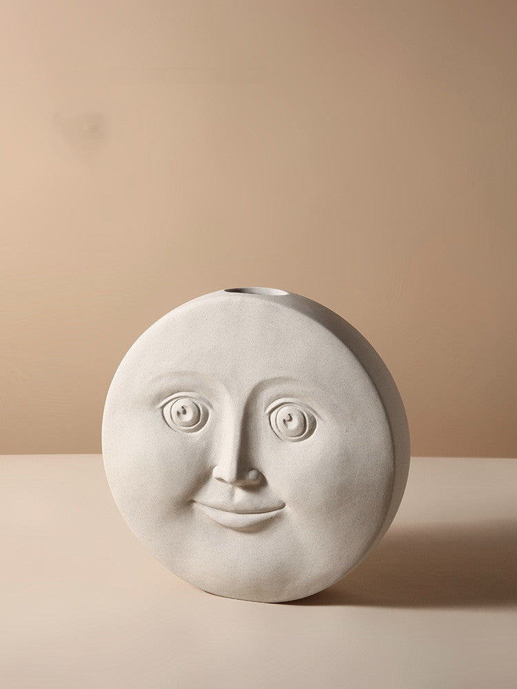 Nordic Creative Ceramic Vase Simple Face Decoration