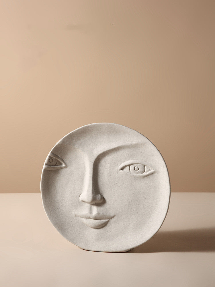 Nordic Creative Ceramic Vase Simple Face Decoration