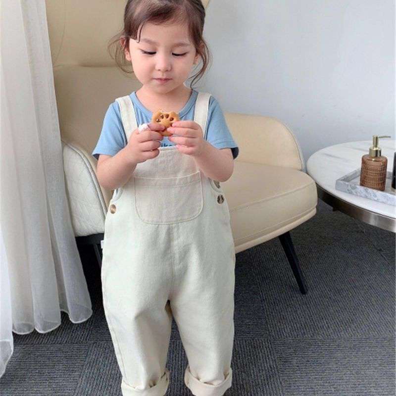 Denim Overalls Trousers Summer Children Middle And Small Children