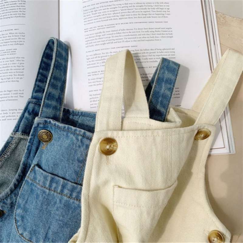 Denim Overalls Trousers Summer Children Middle And Small Children