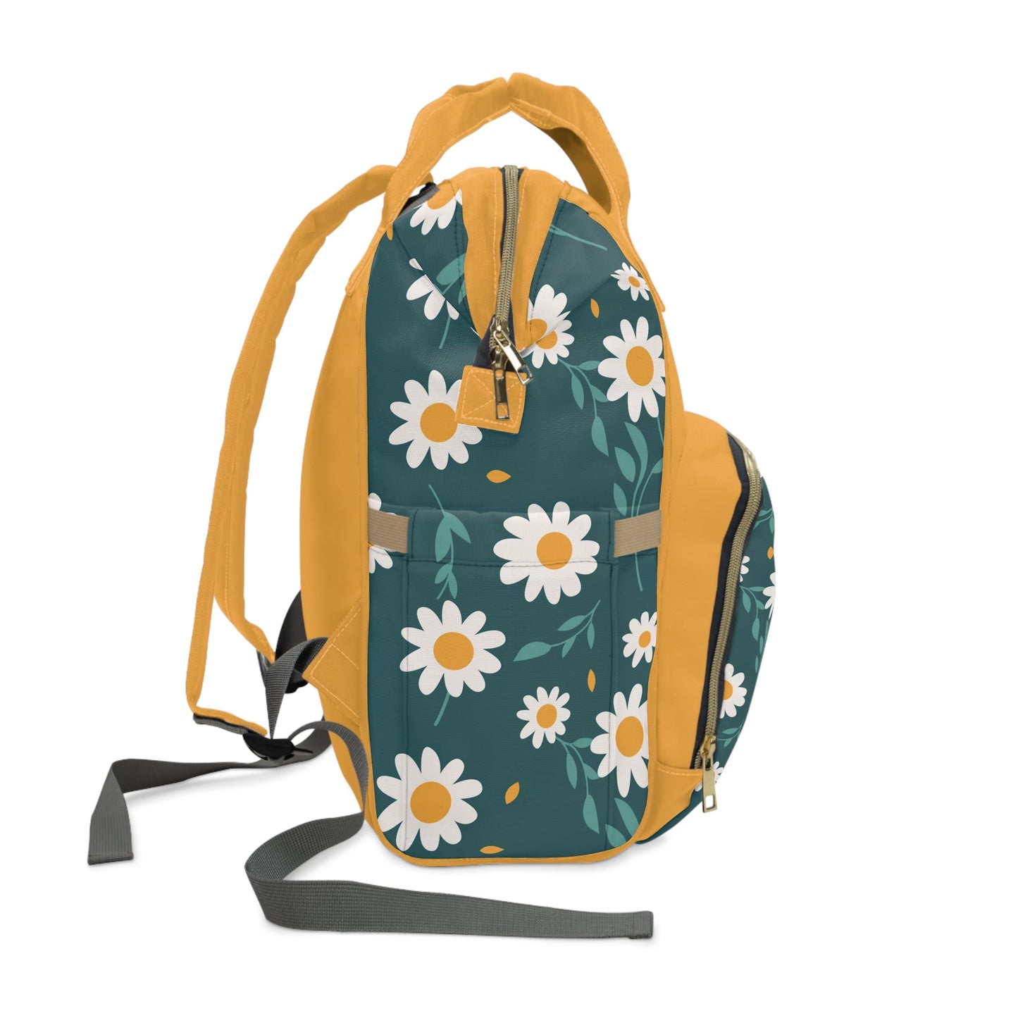 Personalized Cute Daisy Girls Multifunctional Diaper Backpack, Newborn Gift, Baby Shower Gift, Baby Diaper Bag Nappy Stroller Bag