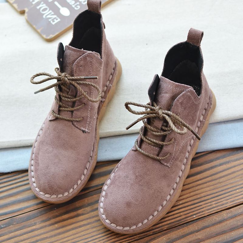 Short Boots And Ankle Boots Retro Literary Flat Shoes Casual Martin Boots