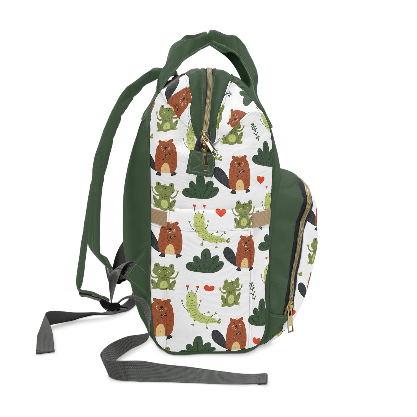 Ethan Woodland Animals Multifunctional Diaper Backpack, Newborn Gift, Baby Shower Gift, Baby Diaper Bag Nappy Stroller Bag