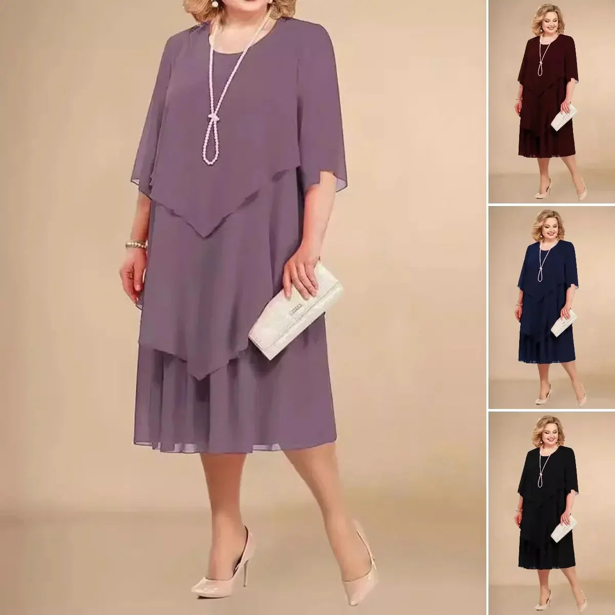 Timeless Layered Elegance Dress
